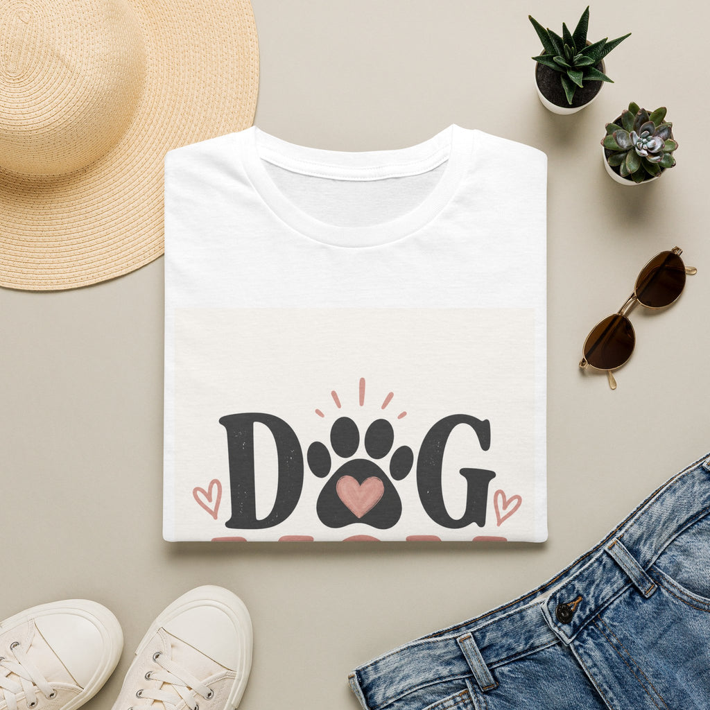 Dog Mom T-Shirt — Cute Paw Heart Graphic Tee for Dog Lovers
