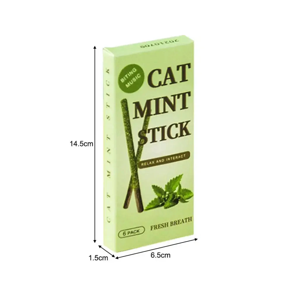 6-Pack Natural Silvervine (Matatabi) Cat Chew Sticks – Catnip Treats for Dental Health, Anxiety Relief & Play