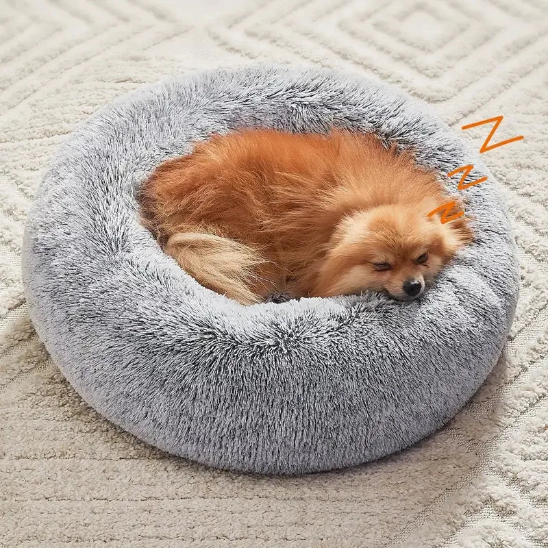 Giant Donut Dog Bed — Super Soft Washable Calming Bed