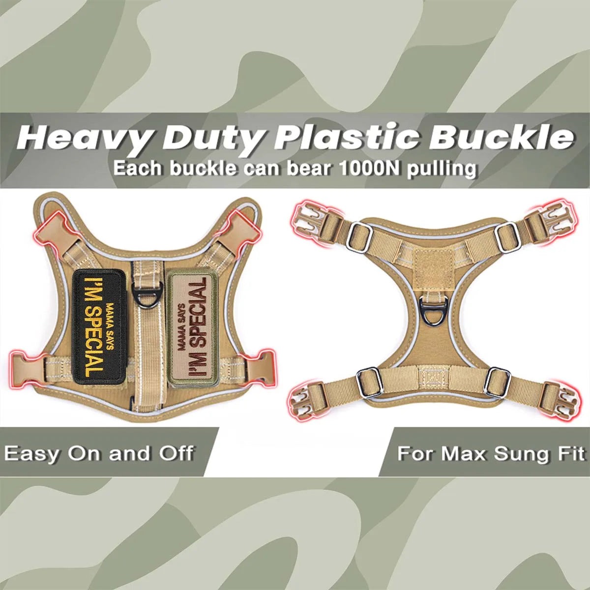 Tactical Dog Harness — No-Pull Military Style with Handle