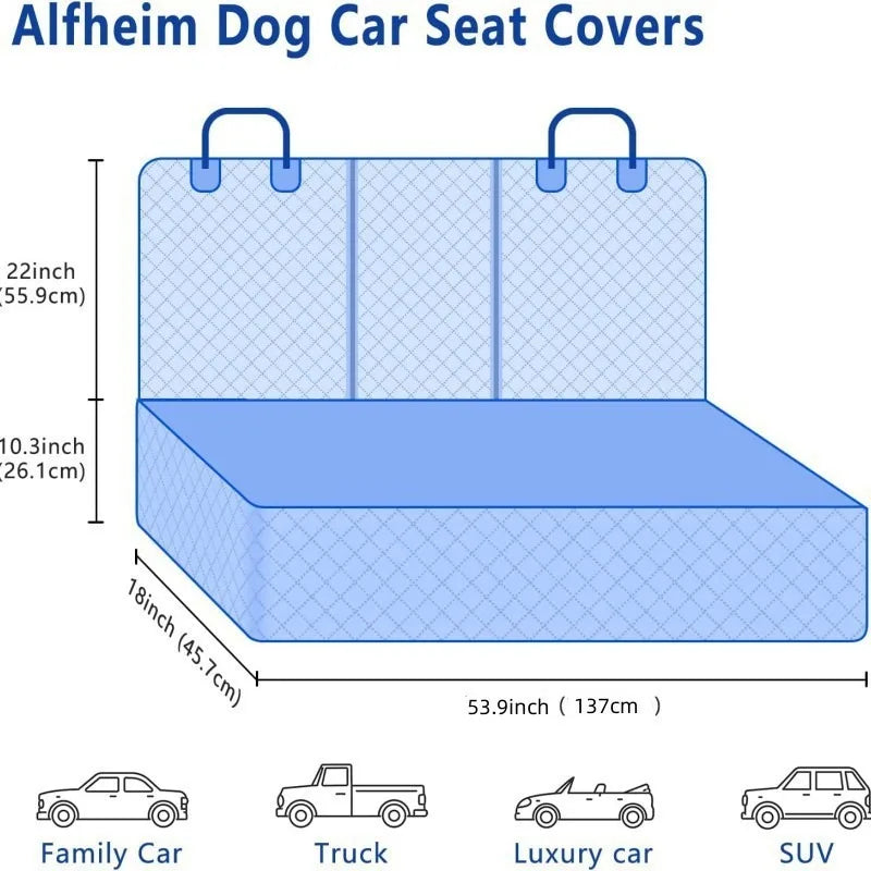 Waterproof Dog Car Seat Cover — Full Back Seat Protection