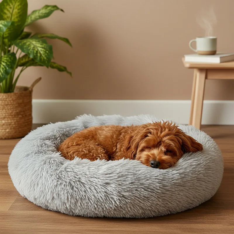 Giant Donut Dog Bed — Super Soft Washable Calming Bed