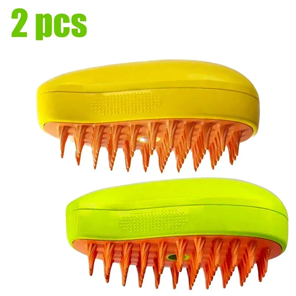 Steam Pet Grooming Brush 3-in-1 Spray Massage USB Rechargeable Hair Removal Comb for Cats & Dogs