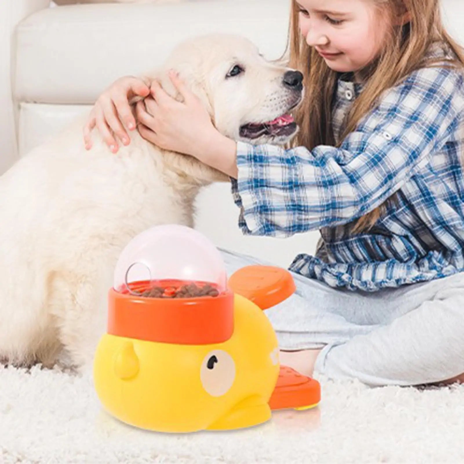 Duck Slow Feeder & Snack Dispenser-Interactive Dog Toy