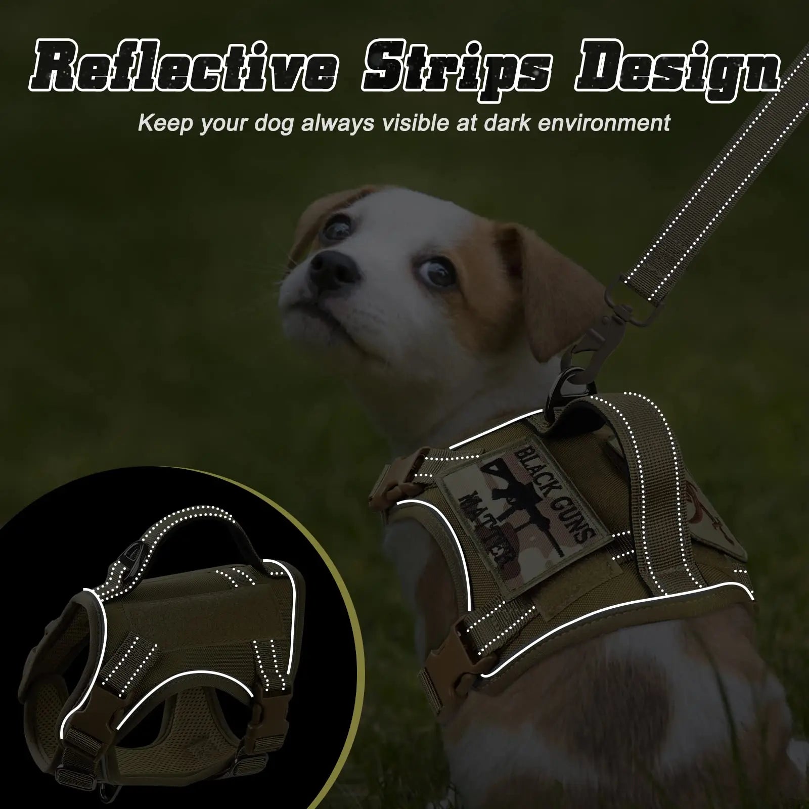 Tactical Dog Harness — No-Pull Military Style with Handle