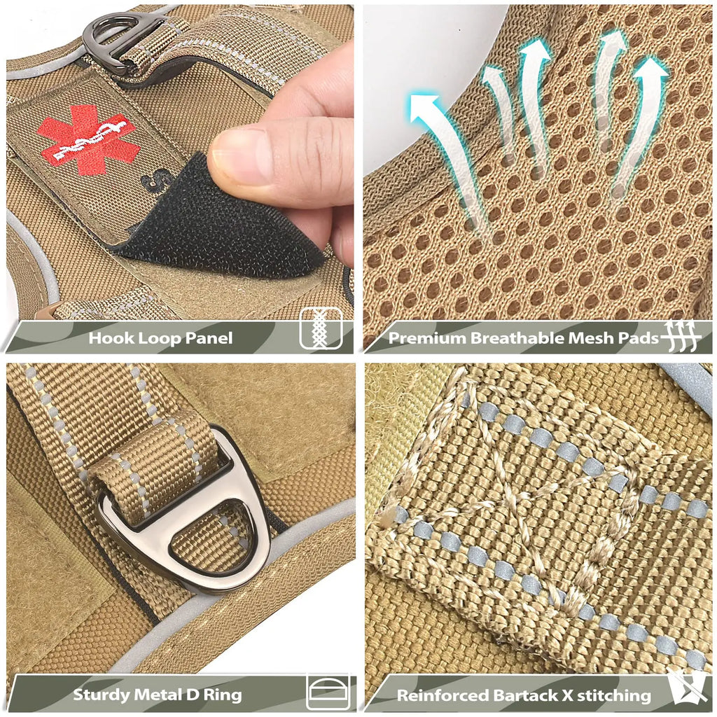 Tactical Dog Harness — No-Pull Military Style with Handle