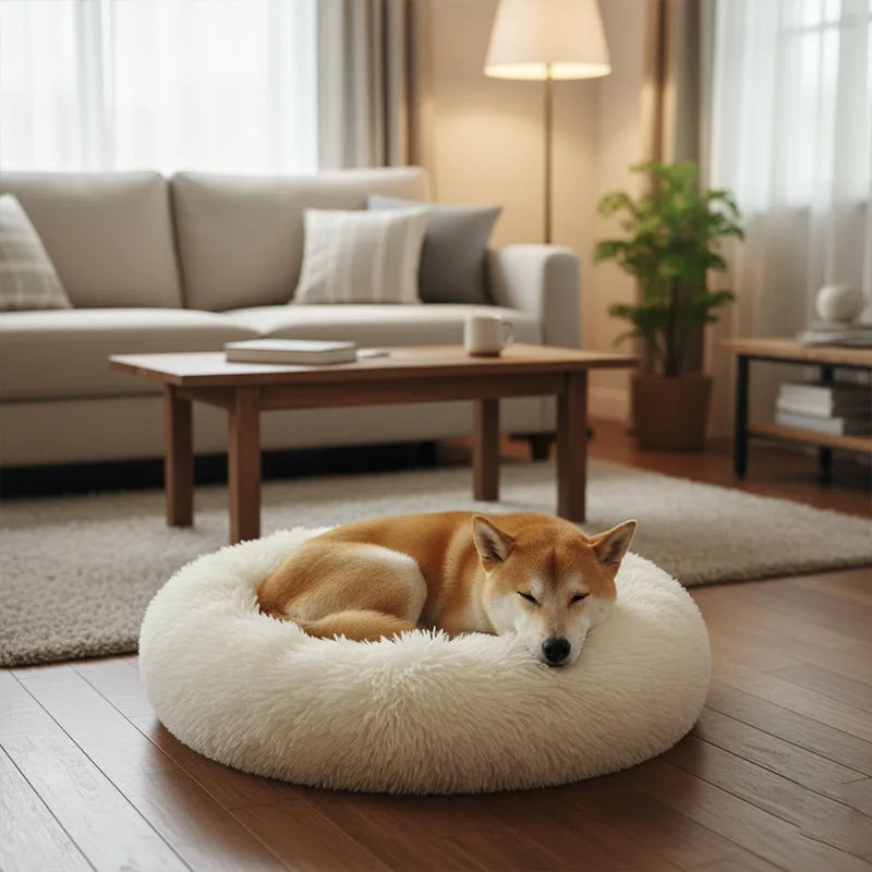 Giant Donut Dog Bed — Super Soft Washable Calming Bed