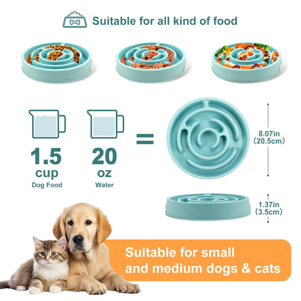 Slow Feeder Dog Bowl - Anti-Gulping Full Feeding Dish