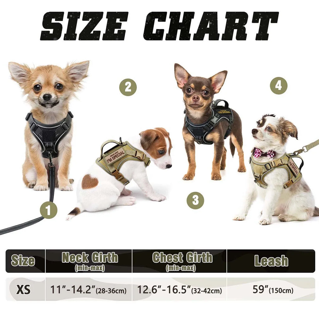 Tactical Dog Harness — No-Pull Military Style with Handle