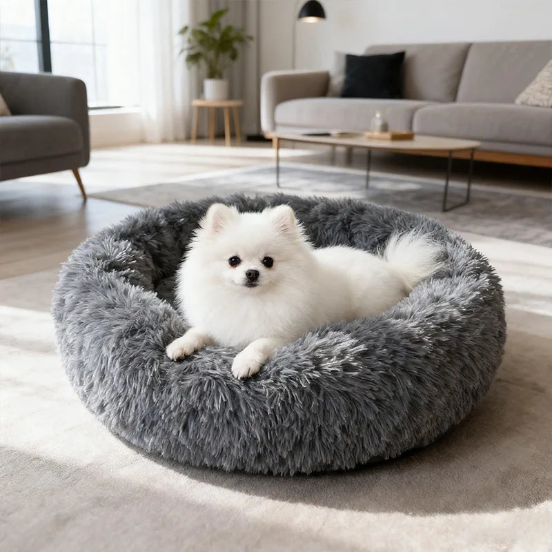 Giant Donut Dog Bed — Super Soft Washable Calming Bed
