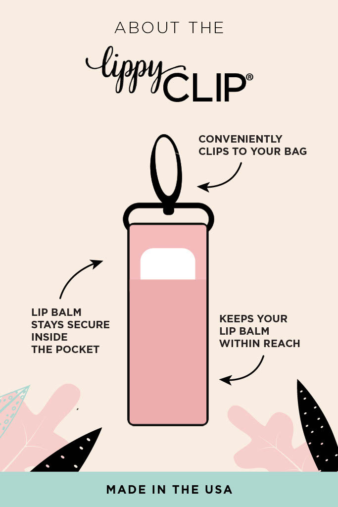 Red Orange Paw Prints LippyClip® Lip Balm Holder