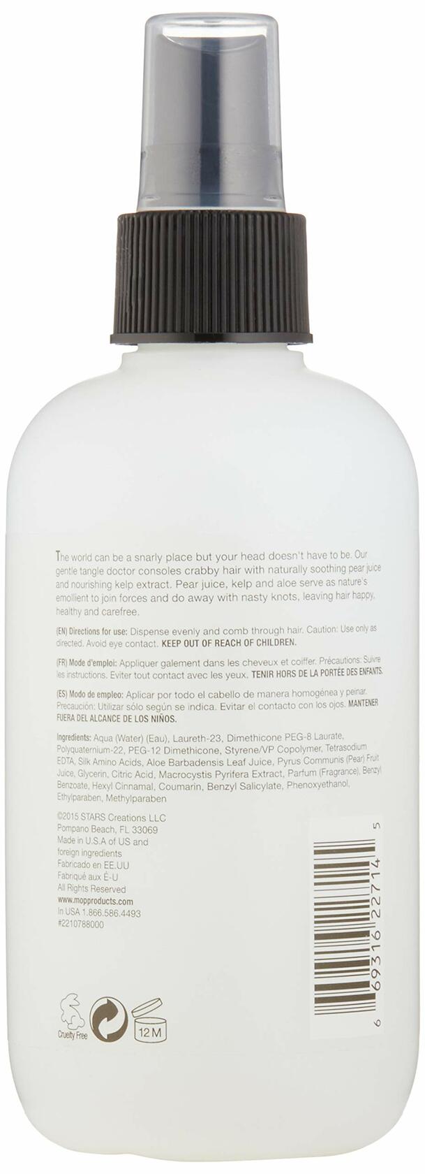 MOP Pear Detangler Moisturizing Hair Spray For Smooth Soft Hair 8.45 Fl Oz
